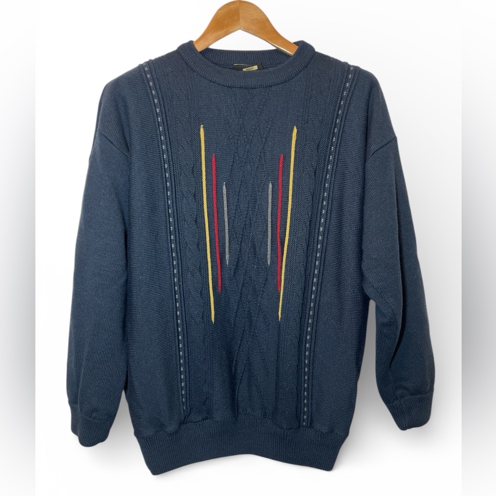 Serious Golf‎ Wool Lined Pullover Knit Sweater Eclectic Grandpa Heavy Vintage
